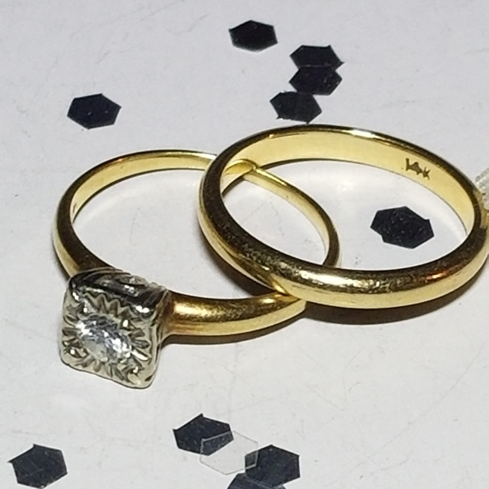 Mid-century Estate Blueridge Bridal Set